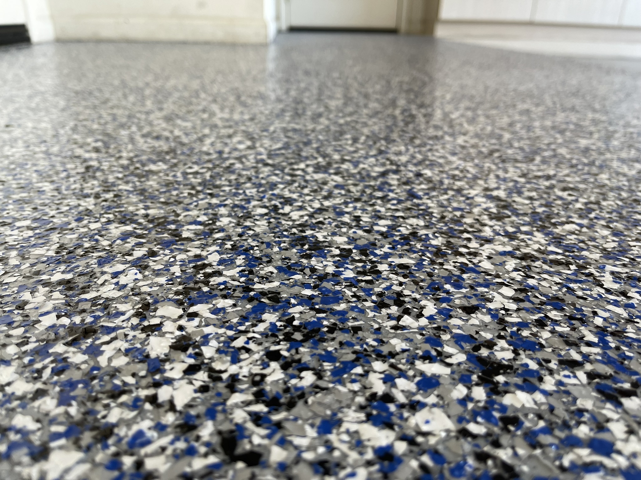 Two Tone Polyaspartic Garage Floor Coating in Tucson, AZ